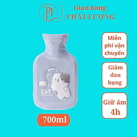 Túi chườm bụng kinh 700ml, túi chườm nóng giảm đau bụng đau lưng nam tặng nữ