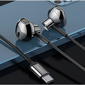 Mua Tai nghe có dây Pisen Metalic Semi-In-Ear LV-TC02 cổng Type-C màu đen - Hàng chính hãng