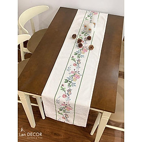 Mua Khăn trải bàn runner hoa dây Vintage sang trọng Landecor - TBR550