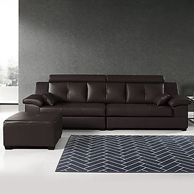 SF301 - GHẾ SOFA DA THẬT 4 CHỖ NGỒI KÈM ĐÔN