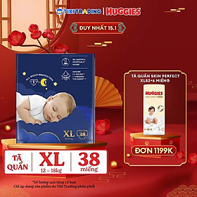 Tã quần Huggies Naturemade ban đêm XL 38 miếng