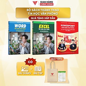 Combo 3 Sách Excel - Word - PowerPoint Ứng Dụng Văn Phòng Có Kèm Khoá Học Online ĐÀO TẠO TIN HỌC