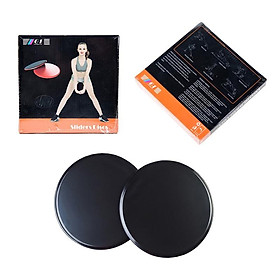 Đĩa trượt hỗ trợ tập Yoga và GYM | 1 Cặp Đĩa Tròn 18x18cm, Chất Liệu nhựa ABS và xốp