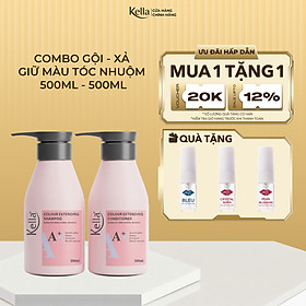 Combo dầu gội xả giữ màu tóc Kella A+ Colour Extending Conditioner (Chai 500ml)