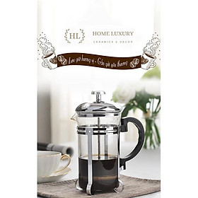 Bình pha cà phê, trà thủy tinh kiểu Pháp French Press | PHIN NÉN THỦY TINH 350ml 650ml 800ml