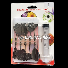 Bộ 10 dụng cụ làm rau câu 3D - Bộ nhập khẩu - Tặng kèm xi lanh – Mã số 1000