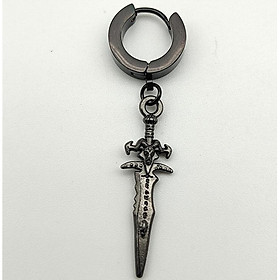 Bông tai xỏ lỗ unisex kiểu dáng móc khóa thằng hề