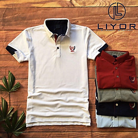 Áo thun nam có cổ ngắn tay chữ H bông lúa cao cấp Liyor- ATCS070