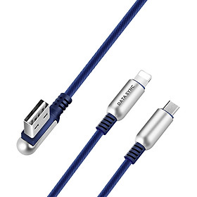 Mua Cáp sạc 2 đầu Lightning + Micro USB Hoco U17 dài 1.5M - Xanh Navy - Hàng chính hãng