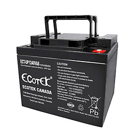 Acquy Ecotek - Hàng chính hãng 12V40Ah model ECT-UP1240VA8,12V40AH, acquy khô kín khí không cần bảo dưỡng, chuyên dụng cho UPS và điện năng lượng mặt trời, Bảo hành tối thiểu 12 tháng, đã được mua bảo hiểm lên đến 2.000.000 USD