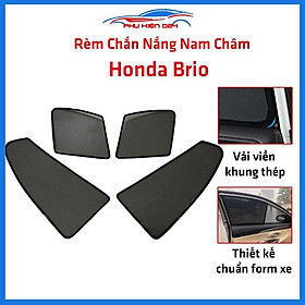 Bộ 4 rèm chắn nắng nam châm Honda Brio khung cố định chống tia UV
