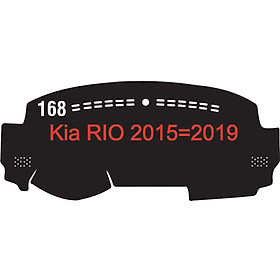 Thảm da Taplo vân Carbon Cao cấp dành cho xe Kia-Rio-2015-2019 có khắc chữ Kia-Rio và cắt bằng máy lazer