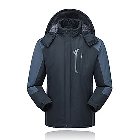 Áo Khoác Trượt Tuyết Lông Cừu Chống Thấm Nước Đen Lixada (Size 4XL)