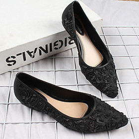 Giầy nhựa Vintage hoa hồng chịu nước dễ thương GN25