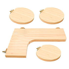4x Hamster Cage Platform Wooden Playground Accs for Chinchilla DIY to Play