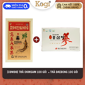 COMBO 1 hộp 100 gói Trà hồng sâm Okinsam + 1 hộp 100 gói Trà hồng sâm