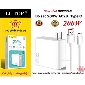 Mua Bộ sạc nhanh Gallium Nitride 200W LI-TOP AC28 chân Type C  chứng nhận 3C tiêu chuẩn quốc gia  Hàng chính hãng