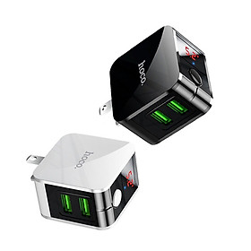 Mua Củ Sạc Nhanh Thông Minh Hoco HK5  Sạc Đầy Pin Tự Động Tắt Nguồn Chống Chai Pin  2 Cổng Sạc USB 2.4A/5V  Màn Hình Led Hiển Thị Số - Hàng Nhập Khẩu