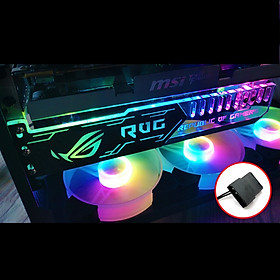 Thanh Led Chắn độ trang trí cho case máy tính cắm trực tiếp nguồn 4pin molex AORUS ROG - hàng nhập khẩu