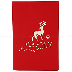 Thiệp Nổi 3D Ninrio - Christmas Forests CN059 (10 x 15 cm) - Màu Ngẫu Nhiên 