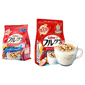 Set 02 túi ngũ cốc trái cây ăn liền Calbee (gói đỏ) - Nhập khẩu Nhật Bản