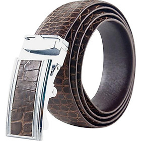 Thắt Lưng Nam Da Cá Sấu Gai Bụng Huy Hoàng HT4202 (120 x 3.5 cm) - Nâu Đất