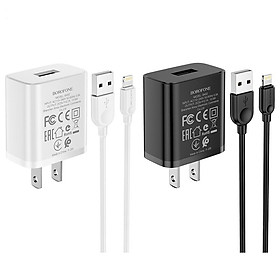 Mua Bộ Cóc Cáp Sạc Borofone BA52 Cổng Lightning - 1 Cổng USB 2.1A chuẩn US- Hàng Nhập Khẩu ( Giao màu ngẫu nhiên)