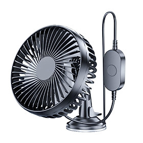 Electric Car Cooling Fan 12V 24V USB Sturdy Black Easily Install Strong Wind
