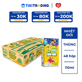Thùng 48 hộp Sữa trái cây nhiệt đới KUN 110ml/hộp