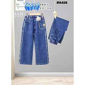 Quần dài ống suông cho bé gái phối đồ phong cách size 20-40kg chất jeans giãn nhẹ mềm mát