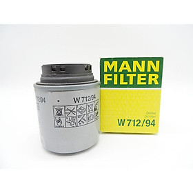 Lọc dầu nhớt MANN FILTER - W712/94 dành cho xe AUDI A1/A3, VOLKSWAGEN Polo, Tiguan, Jetta, 03C115561D, 03C115561H