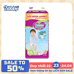 Tã Quần Bobby - Đệm Lưng Thấm Mồ Hôi XXL88 (88 Miếng)