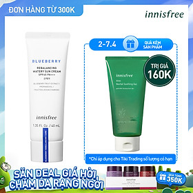 Kem Chống Nắng Vật Lý Innisfree Blueberry Rebalancing Watery Sun Cream SPF45 PA+++ 40ml - 131171586