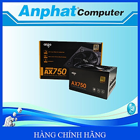 Nguồn máy tính AIGO AX750 APFC, DC to DC, 80 GOLD, Full Modular - Hàng Chính Hãng