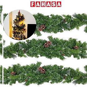 Dây Trang Trí Noel 3 Loại Lá Gắn Trái Thông 270 cm - Chaang Chiia LP-G10-3LL