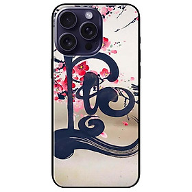 Ốp lưng dành cho Iphone 15 - Iphone 15 Plus - Iphone 15 Pro - Iphone 15 Pro Max - Thư Pháp LỘC Nền Anh Đào - Hàng Chính Hãng