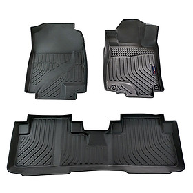 Thảm lót sàn xe ô tô Honda CRV 2012 đến 2017 Nhãn hiệu Macsim chất liệu nhựa TPV cao cấp màu đen.