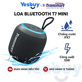 Loa Bluetooth Tronsmart T7 Mini Công suất 15W Âm thanh siêu trâm �Chống nước IPX7 - Hàng Chính Hãng - Bảo Hành 12 Tháng