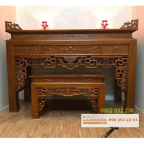 Mua Bộ bàn thờ mẹ con gỗ gõ đỏ mẫu như ý - Đồ Gỗ Mạnh Hùng