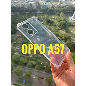 Ốp Lưng cho Oppo A57 4G 2022, A77, A77s Dẻo Trong Suốt Chống Sốc Có Gù Bảo Vệ 4 Gốc