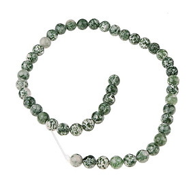 8mm Round Green Jade Loose Beads Strand 15 In