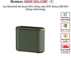 Loa bluetooth âm thanh HiFi chống nước IPX7 Remax RB-M63 [Hàng chính hãng]