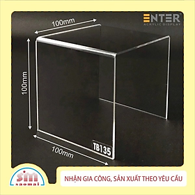 Mua Kệ livestream  Kệ mica chữ U trong suốt để đồ đa năng  Kệ trưng bày mica 3 mặt uốn Enter TB135 100x100x100mm mica dày 3mm (20)