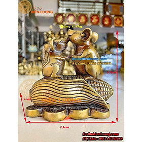 Mua Tượng Đôi Chuột Đứng Trên Bắp Ngô Bằng Đồng Thau Cao 13cm - Biểu Tượng Của Hạnh Phúc Ấm No