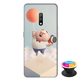 Ốp lưng dành cho điện thoại Realme X hình Heo Con Bay Bổng - tặng kèm giá đỡ điện thoại iCase xinh xắn - Hàng chính hãng