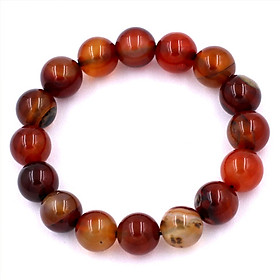 Vòng tay chuỗi hạt thạch anh nâu đen 12 ly 16 hạt