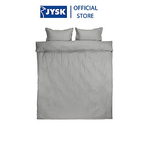 Mua Bộ vỏ chăn gối đôi | JYSK Nell | cotton sateen | xám nhạt | R200xD220cm/R50xD70cm