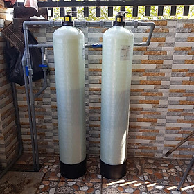 Mua Bộ lọc nước 2 cột Composite xử lý nước nhiễm phèn có đầy đủ vật liệu