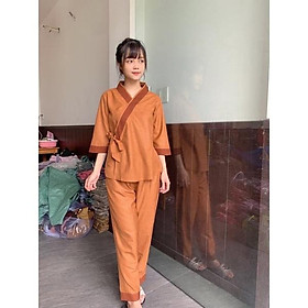 Đồ Lam Đi Chùa # Bà Lai 3Nút # Quần Áo Nữ # Đồ Bộ Nữ