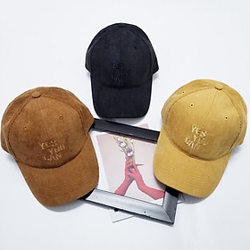 Mũ lưỡi trai " Yes you can " chất gân nhung,mũ thời trang nam nữ, mũ lưỡi trai chất đẹp